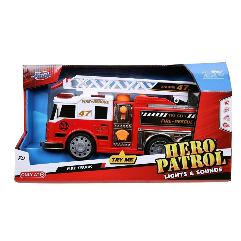 Jada Toys Hero Patrol Fire Truck Lights & Sound Vehicle 15"