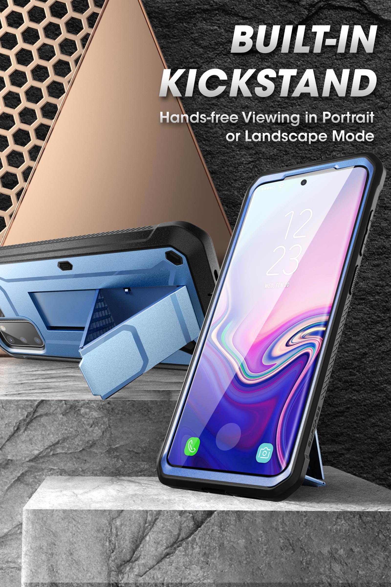 Unicorn Beetle Pro Series Designed for Samsung Galaxy S20 FE 5G Case (2020 Release), Full-Body Dual Layer Rugged Holster & Kickstand Case with Built-in Screen Protector (Black)