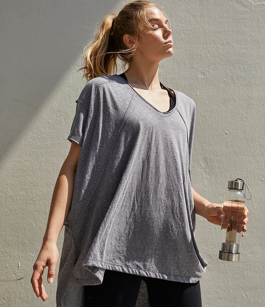 Free People FP Movement City Vibes Oversized Fit Cotton Blend Tee