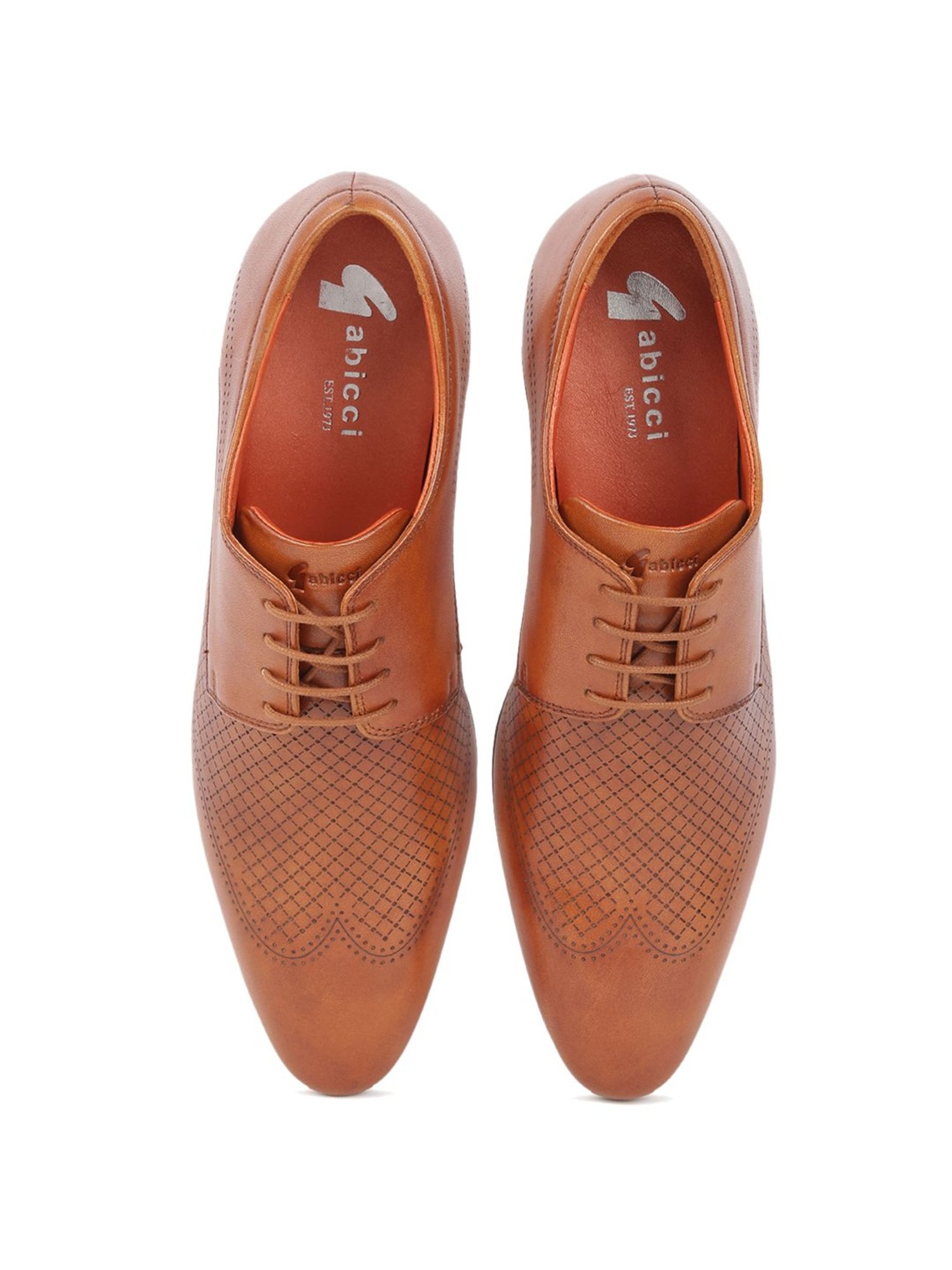 Gabicci Men's Debonair Tan Derby Shoes