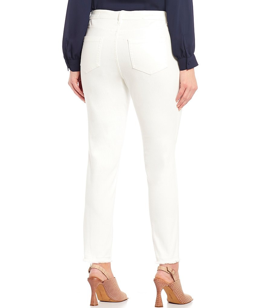 Vince Camuto Plus Size Frayed Hem Skinny Ankle Jeans