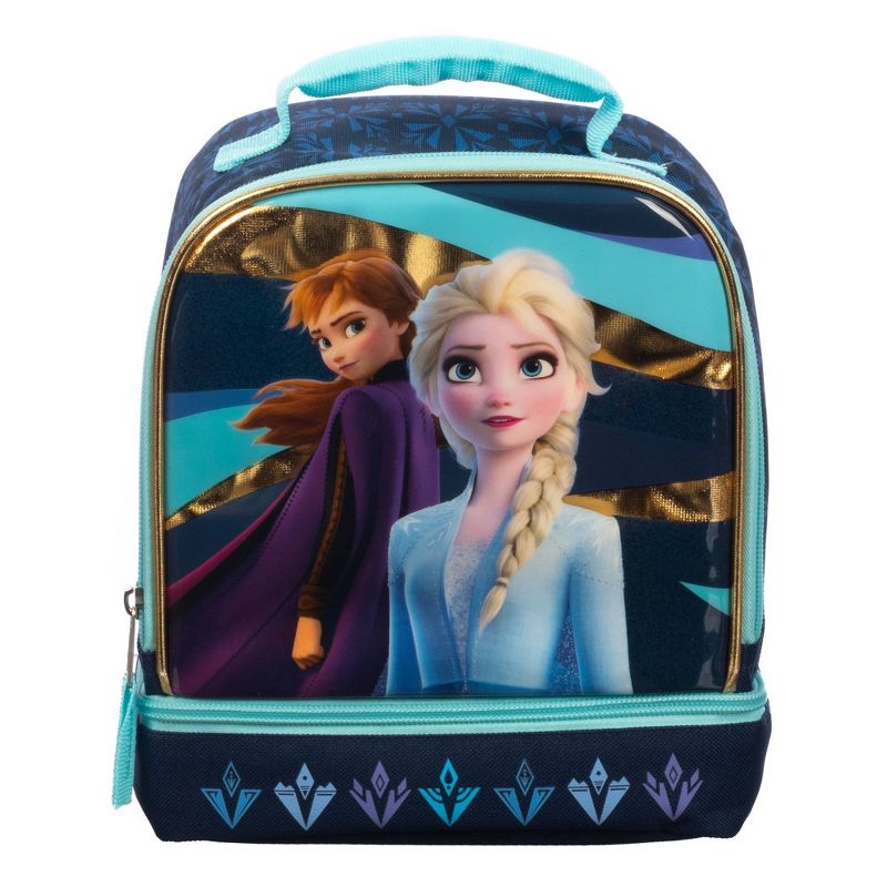 Disney Frozen 2 Dual Compartment Lunch Bag - Blue