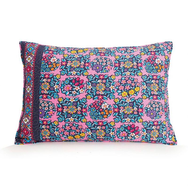 King Kaleidoscope Rosettes Pillow Sham Pink - Vera Bradley