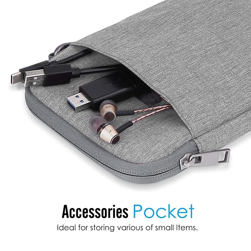 6 Inch Kindle Sleeve Case Fits for All-New Kindle 10th Generation 2019/Kindle Paperwhite 2018, Nylon Cover Pouch Bag for Kindle Voyage/Kindle (8th Gen, 2016)/Kindle Oasis 6" E-Reader, Light Gray