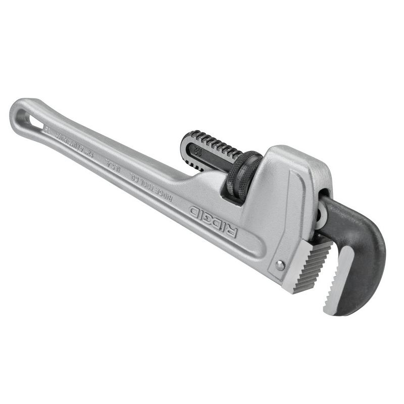 Ridgid 812 Aluminum 2 in. Jaw Capacity 12 in. Long Straight Pipe Wrench