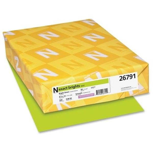NEENAH PAPER Exact Brights Paper 8 1/2 x 11 Bright Green 50lb 500 Sheets 26791