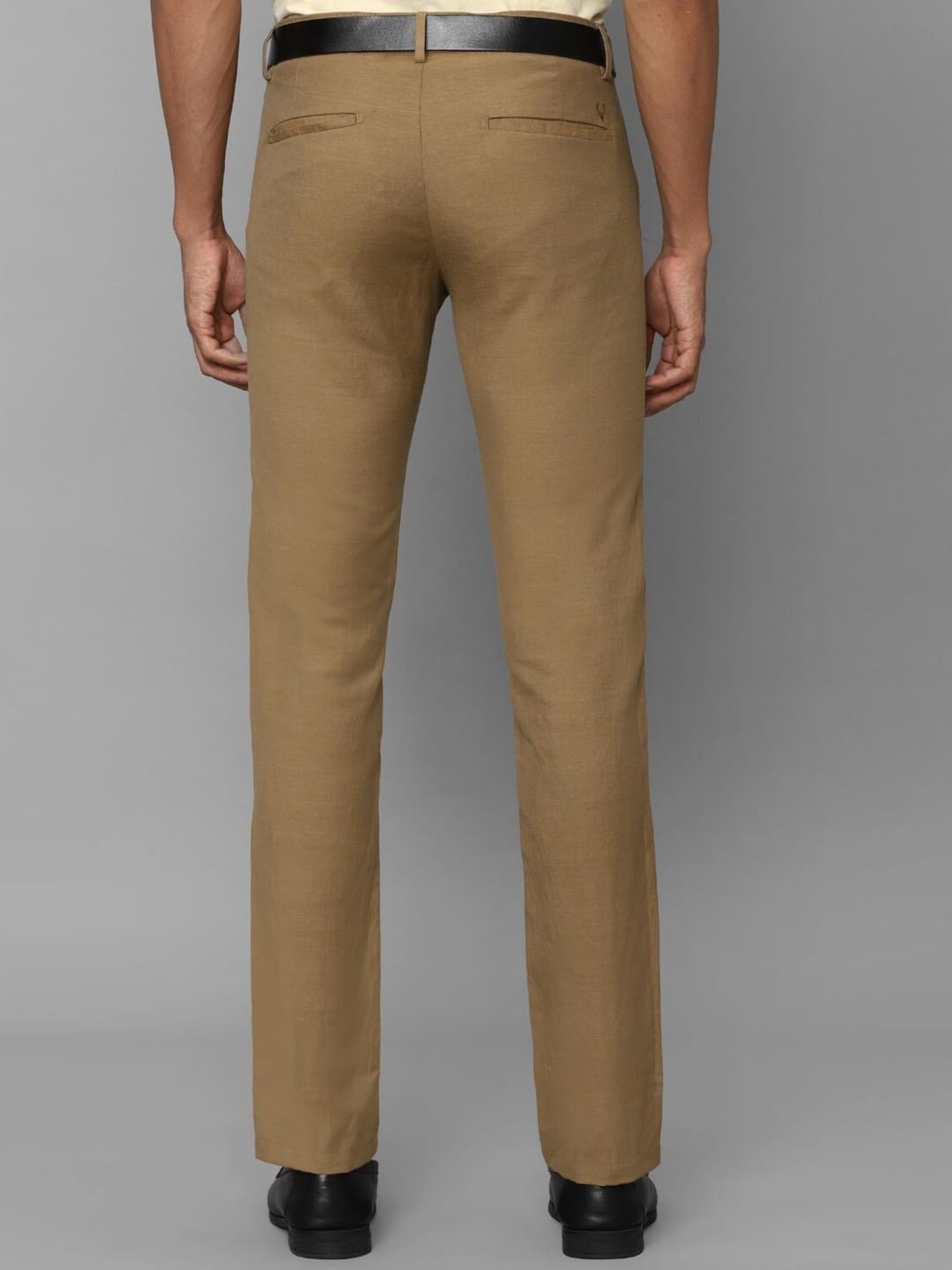 Allen Solly Brown Slim Fit Trousers