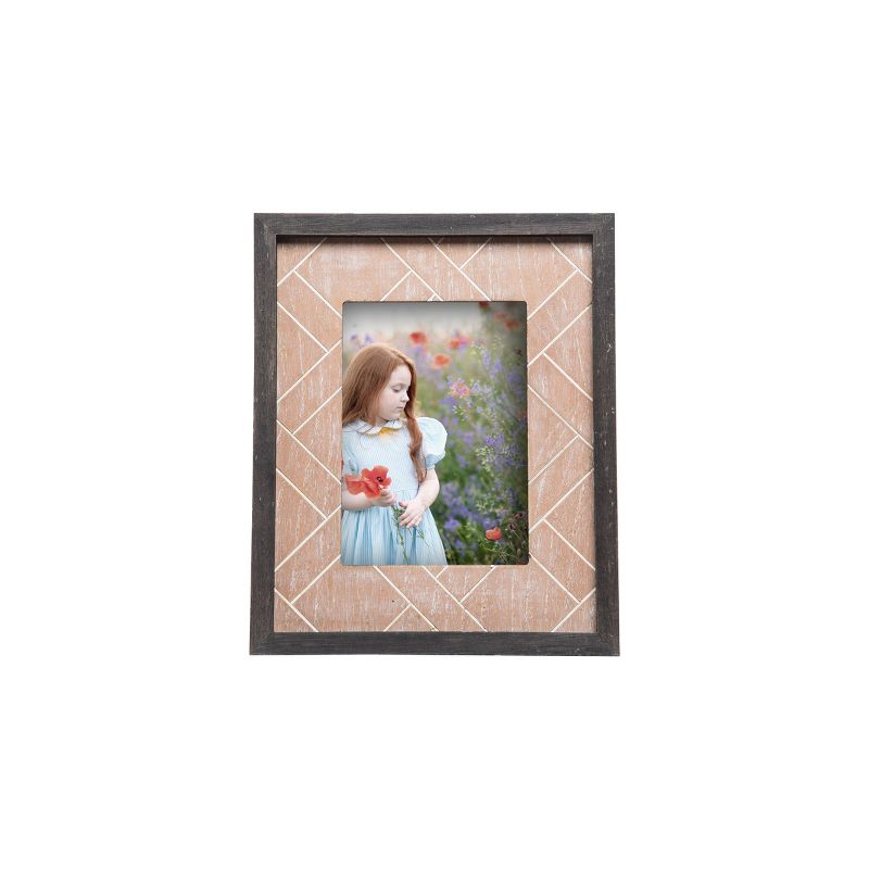 5 x 7 inch Distressed Pieced Wood Decorative Wood Picture Frame - Foreside Home & Garden