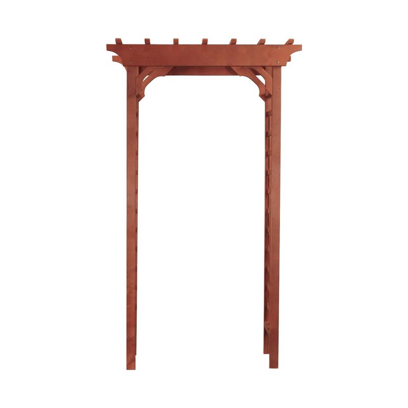 83" Cedar Garden Decorative Structures Arbor - Brown - Leisure Season