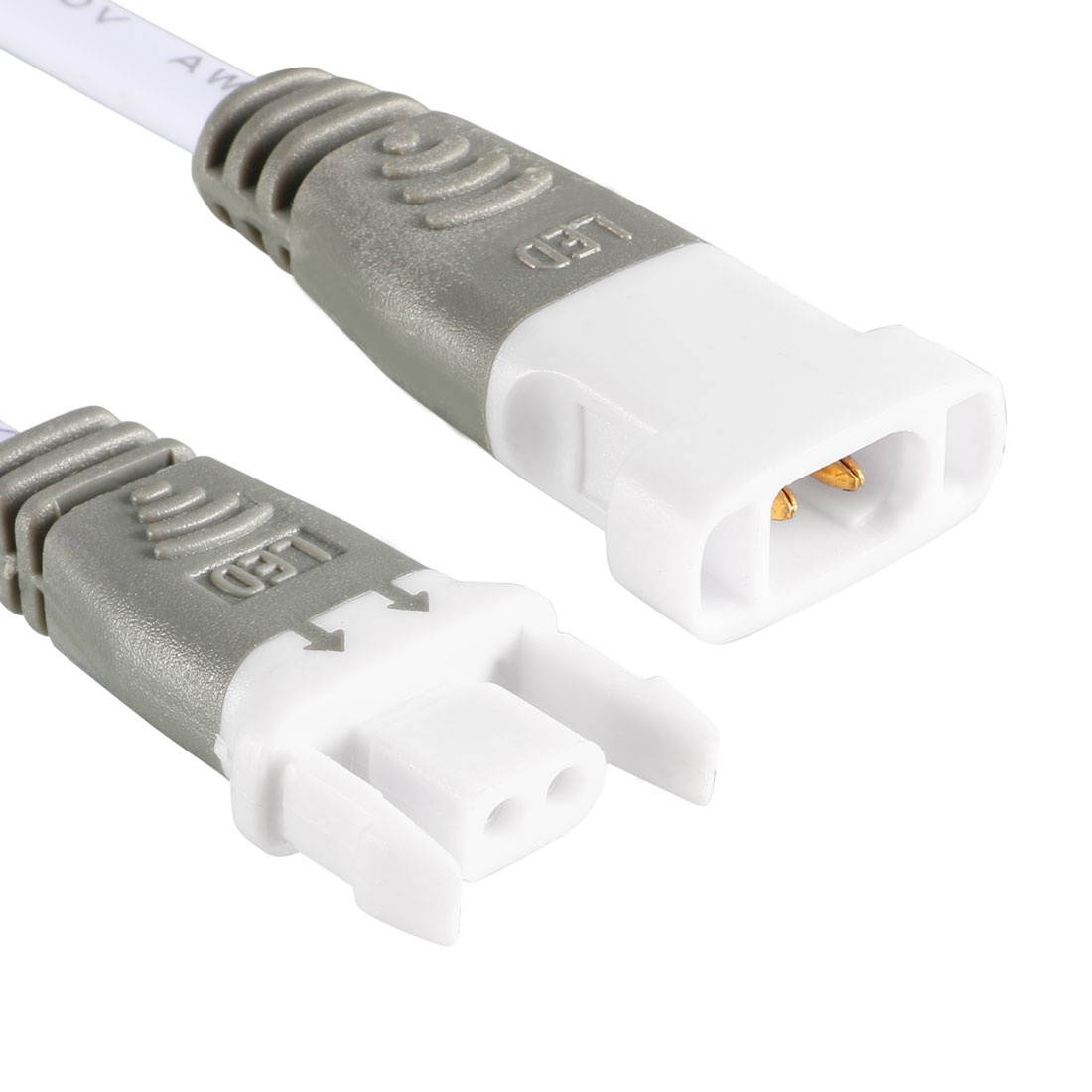 2 Pairs Waterproof Male to Female Connector Cable 2Pin for LED Light Strip Gray