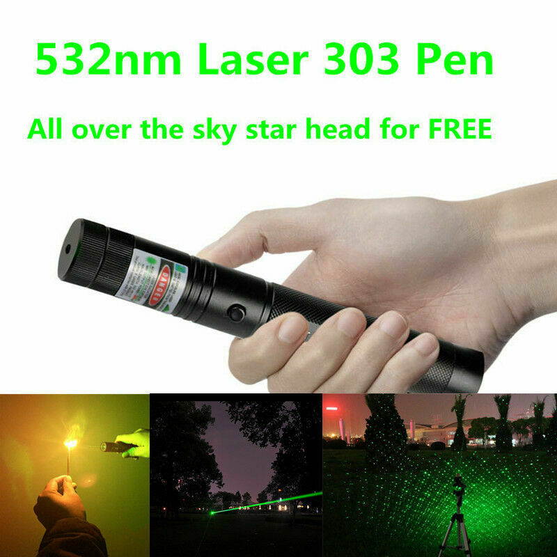 532nm 50Miles Pointer Pen Burning Beam Green Light USA High Power Military Laser