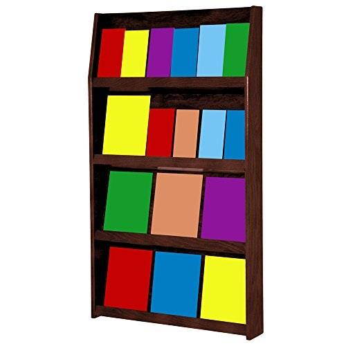 Wooden Mallet Home Office Library  Slope 24 Pocket Literature Display Rack 4"x6" Light Oak