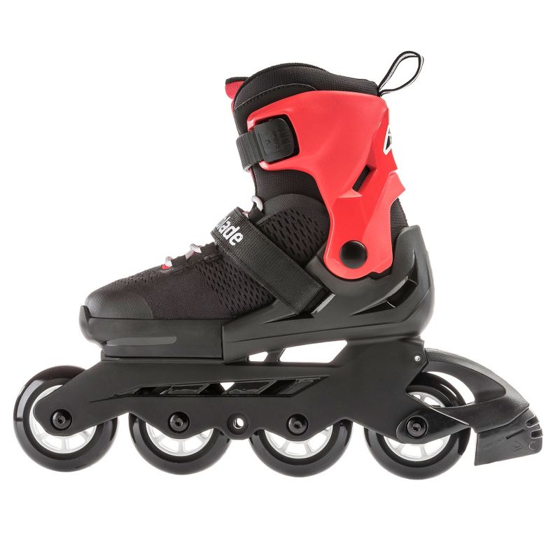 Rollerblade USA Microblade Boys Adjustable Fitness Inline Skate, Size 2-5, Red
