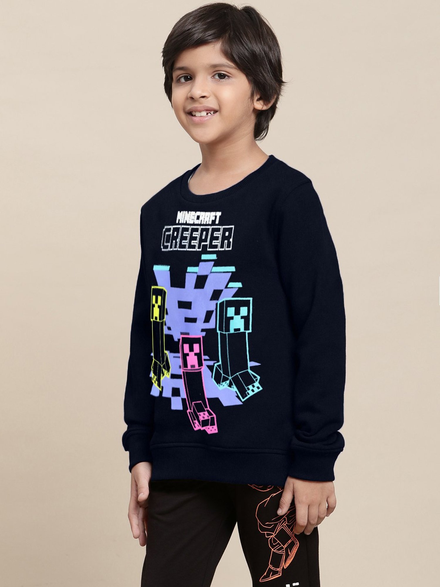 Kidsville Minecraft Printed Multicolor Sweatshirt For Boys