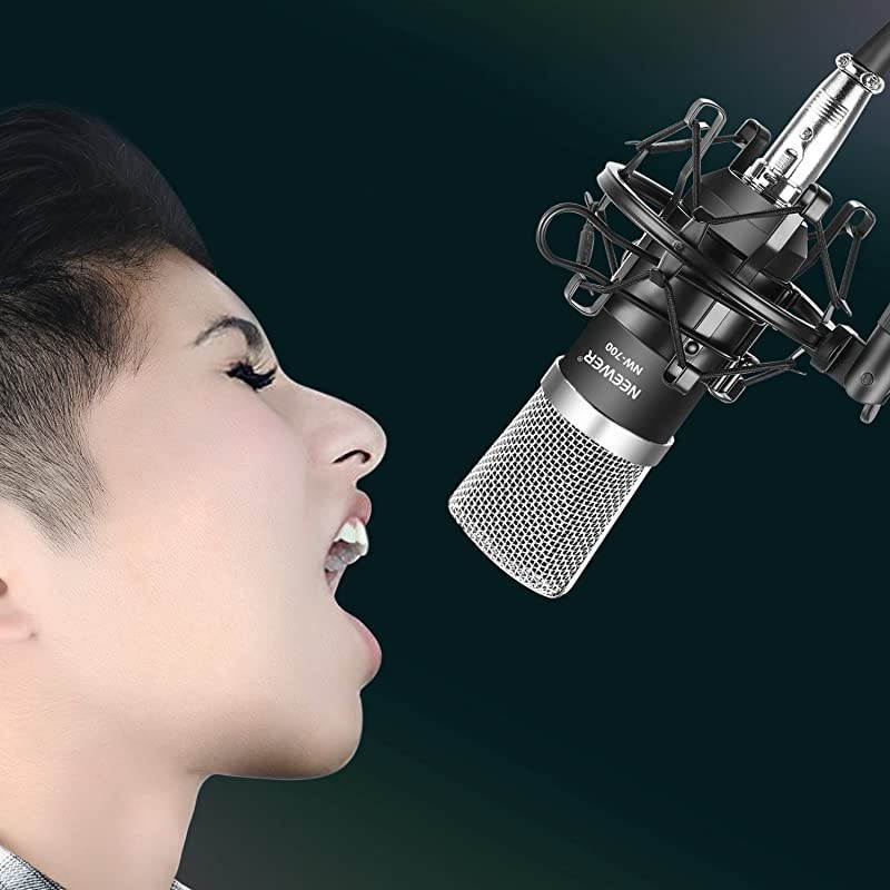 NW-700 Professional Studio Broadcasting & Recording Condenser Microphone (1)NW-700 Condenser Microphone (1)Metal Microphone Shock Mount (1)Ball-type Anti-wind Foam Cap (1)Microphone Audio Cable