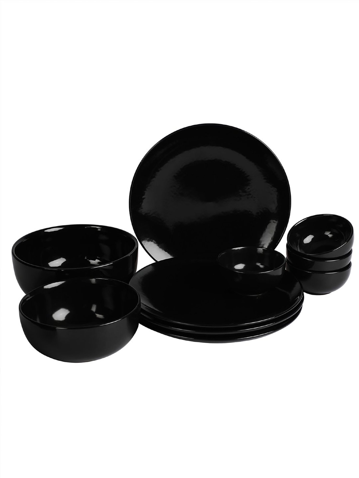 VarEesha Black Ceramic 10 Piece Dinner Set
