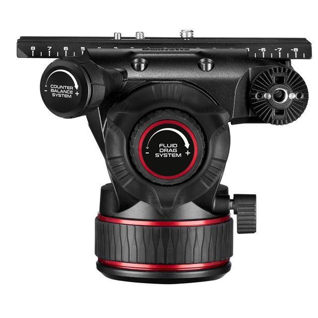 Manfrotto 612 Nitrotech Fluid Video Head, Al Twin Leg Tripod & Ground Spreader