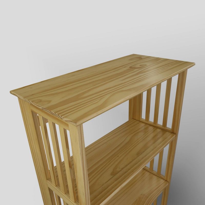 42" 4 Shelf Folding Bookcase Natural - Flora Home