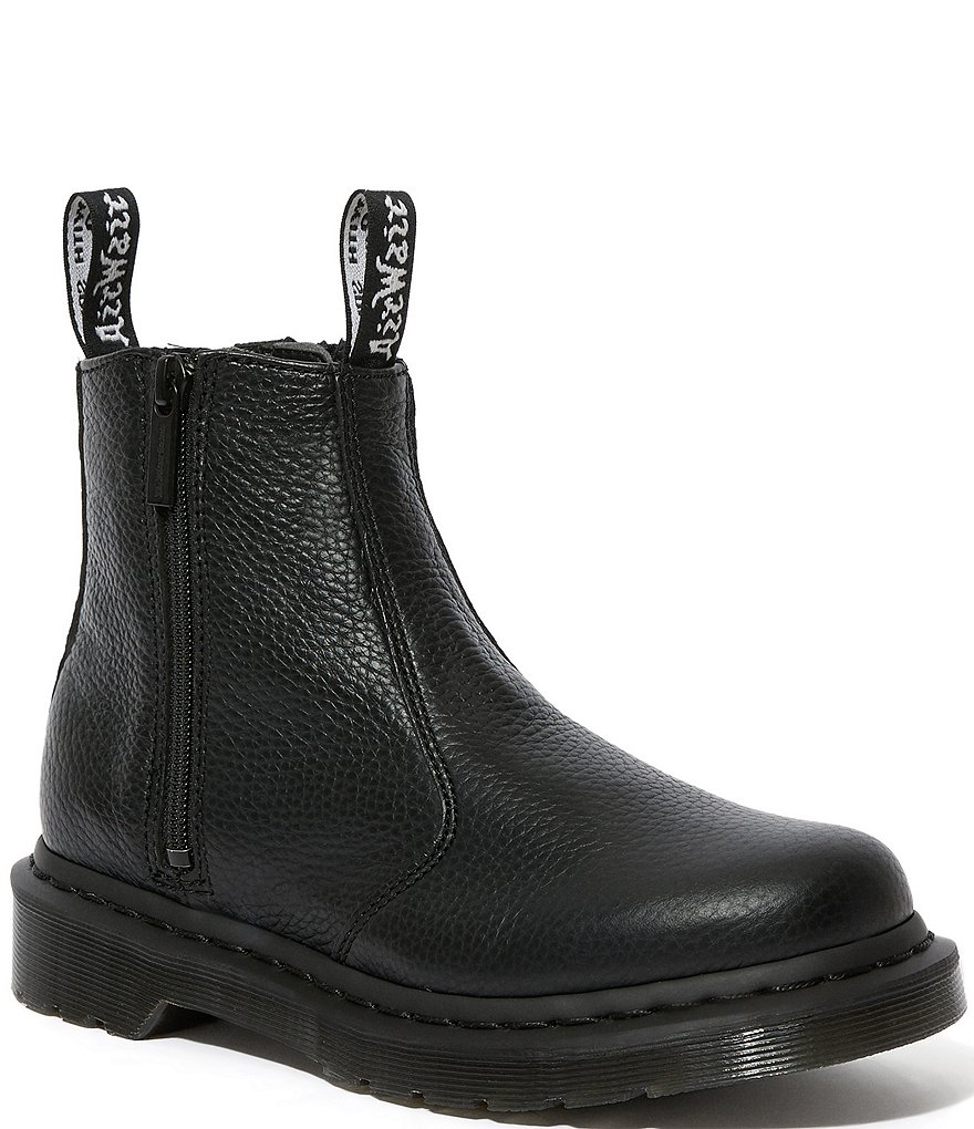 Dr. Martens Women's 2976 Milled Nappa Leather Zip Lug Sole Chelsea Boots