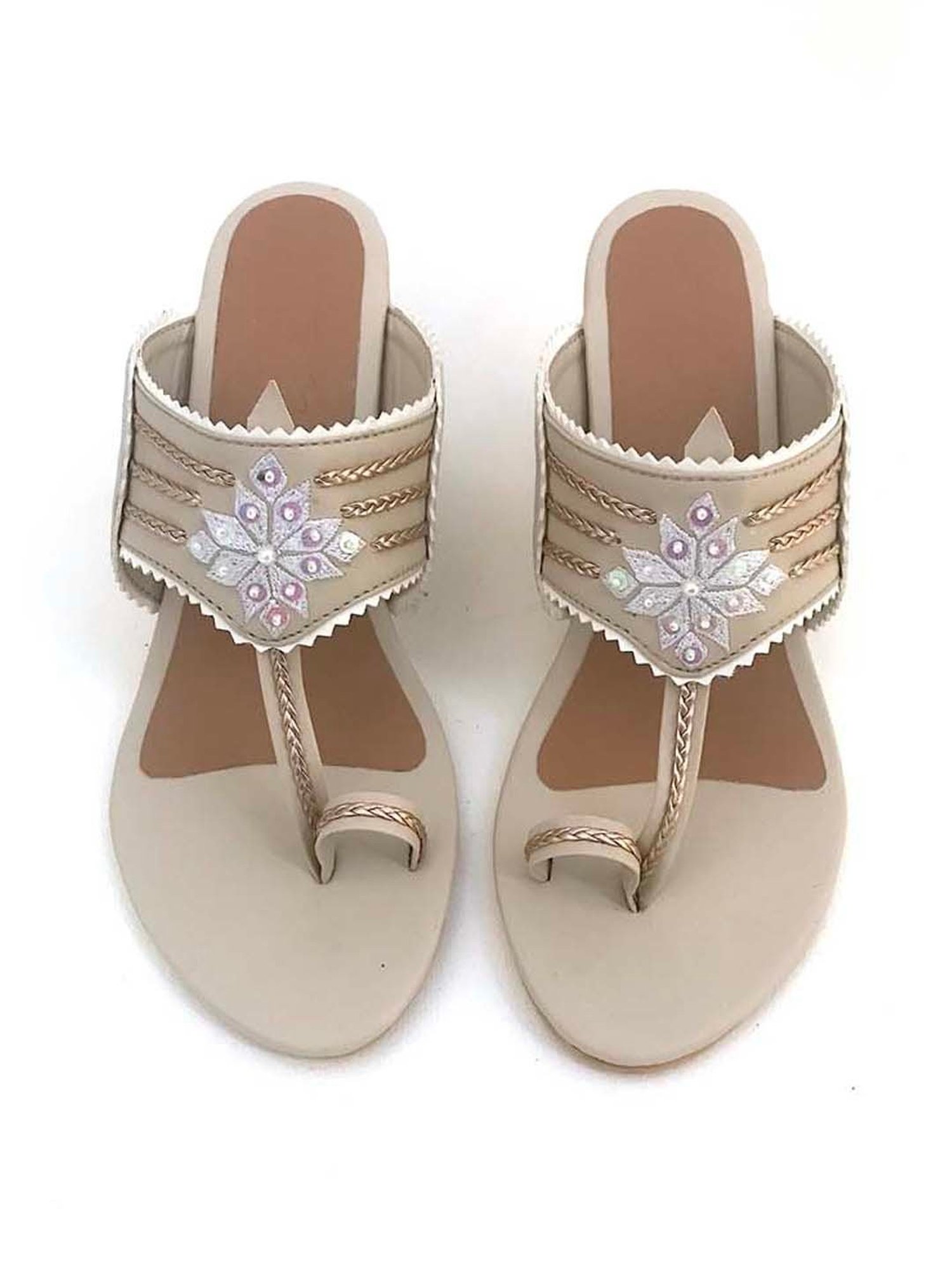 Sole House Women's Taupe Toe Ring Sandals