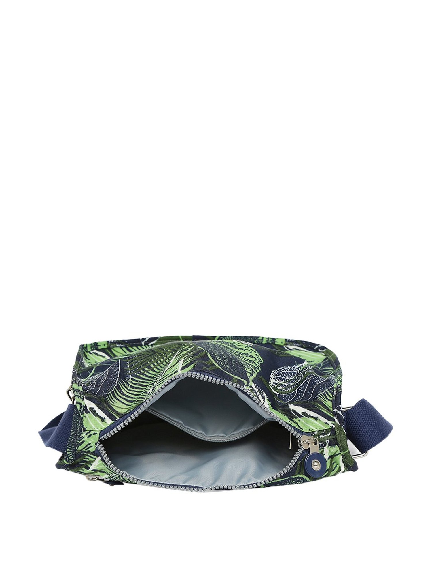 Baomi Blue & Green Printed Medium Sling Handbag