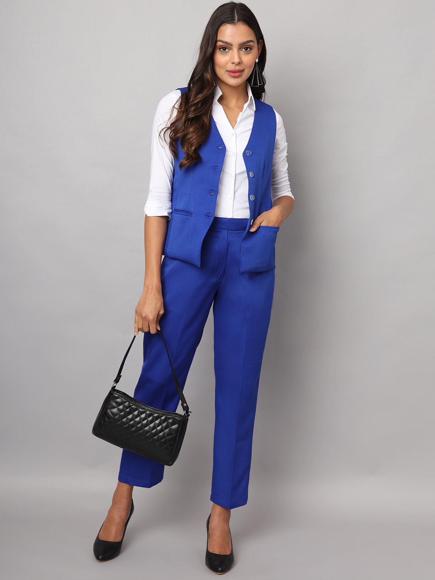 BRINNS Royal Blue Waistcoat With Trousers