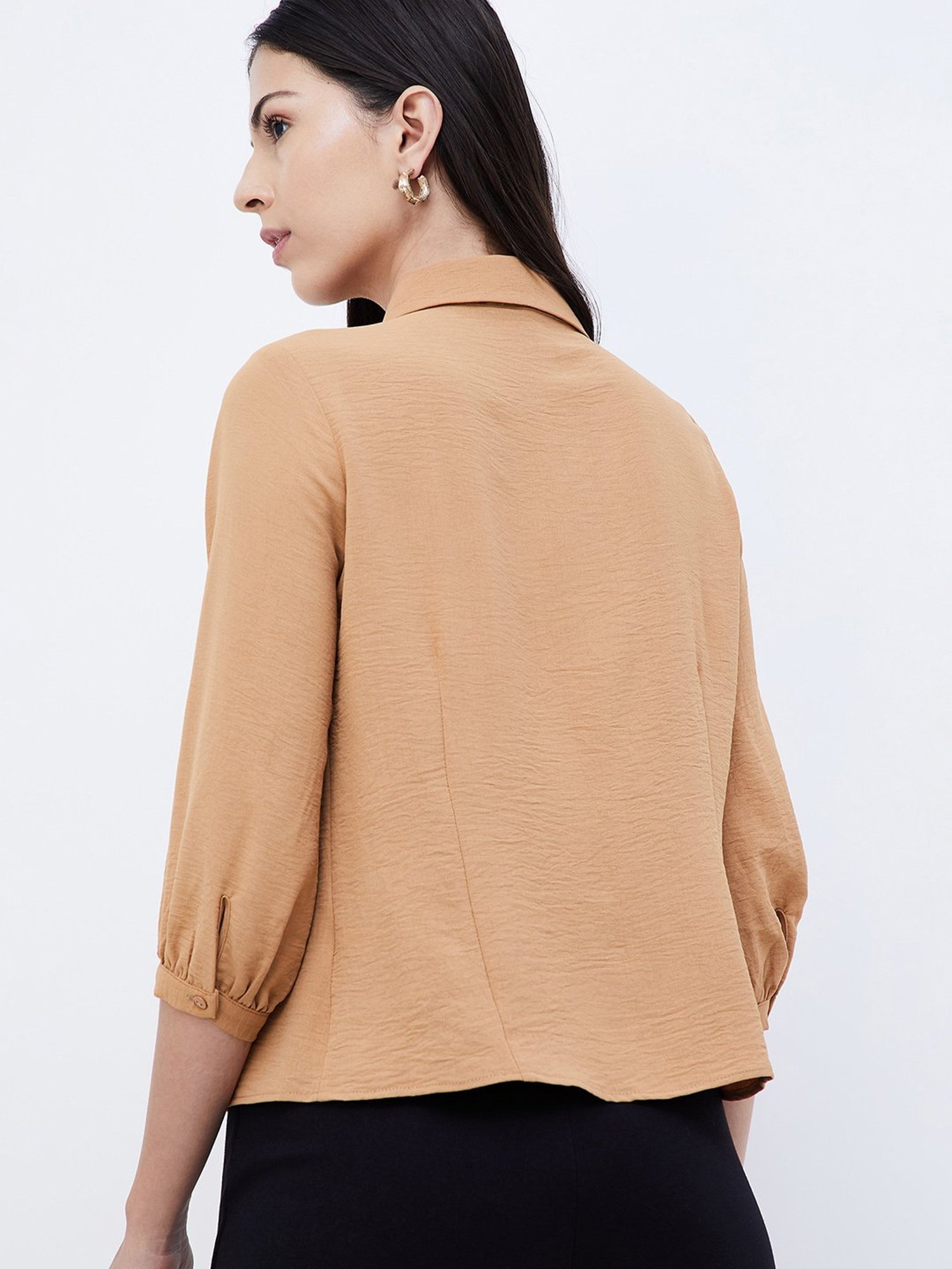 Code by Lifestyle Brown Regular Fit Top