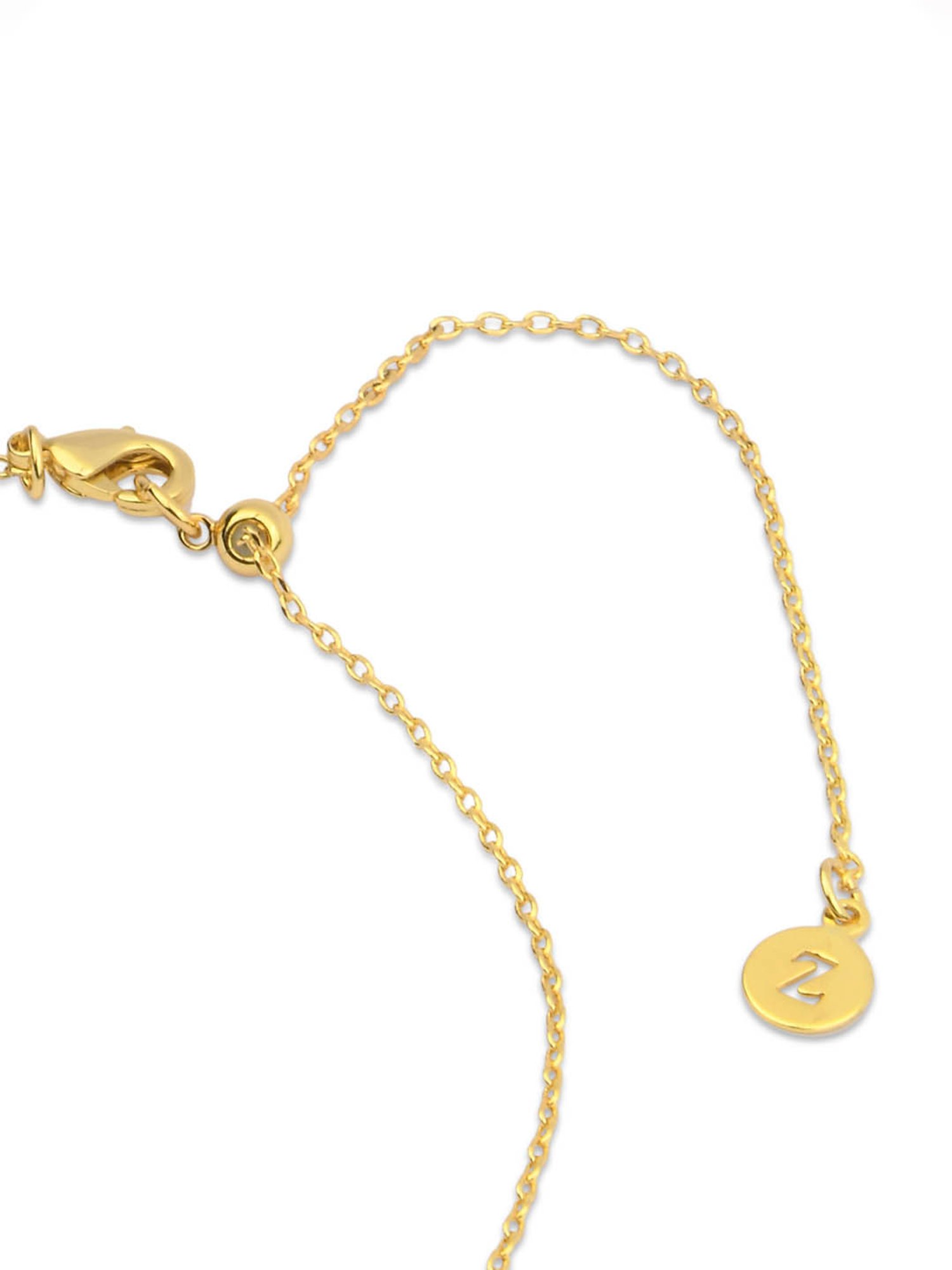 Accessorize London Z Real Gold-plated CZ Pendant Necklace for Women
