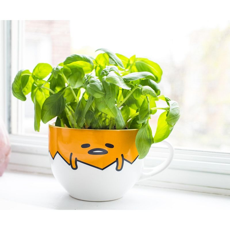 Silver Buffalo Sanrio Gudetama Ceramic Soup Mug With Spoon | Holds 24 Ounces