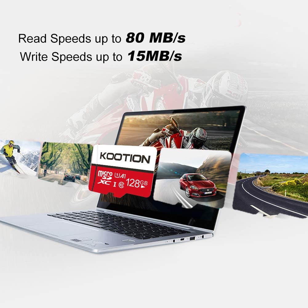 128GB Micro SD Card Class 10 Micro SDXC Card 128GB UHS-1 Memory Card Ultra High Speed TF Card, C10, U1, 128 GB