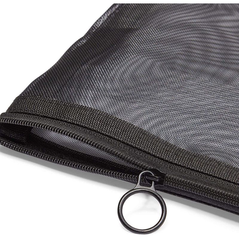 Glamlily 4 Packs Mesh Makeup Bags Set, Zipper Pouches for Cosmetics (Black)