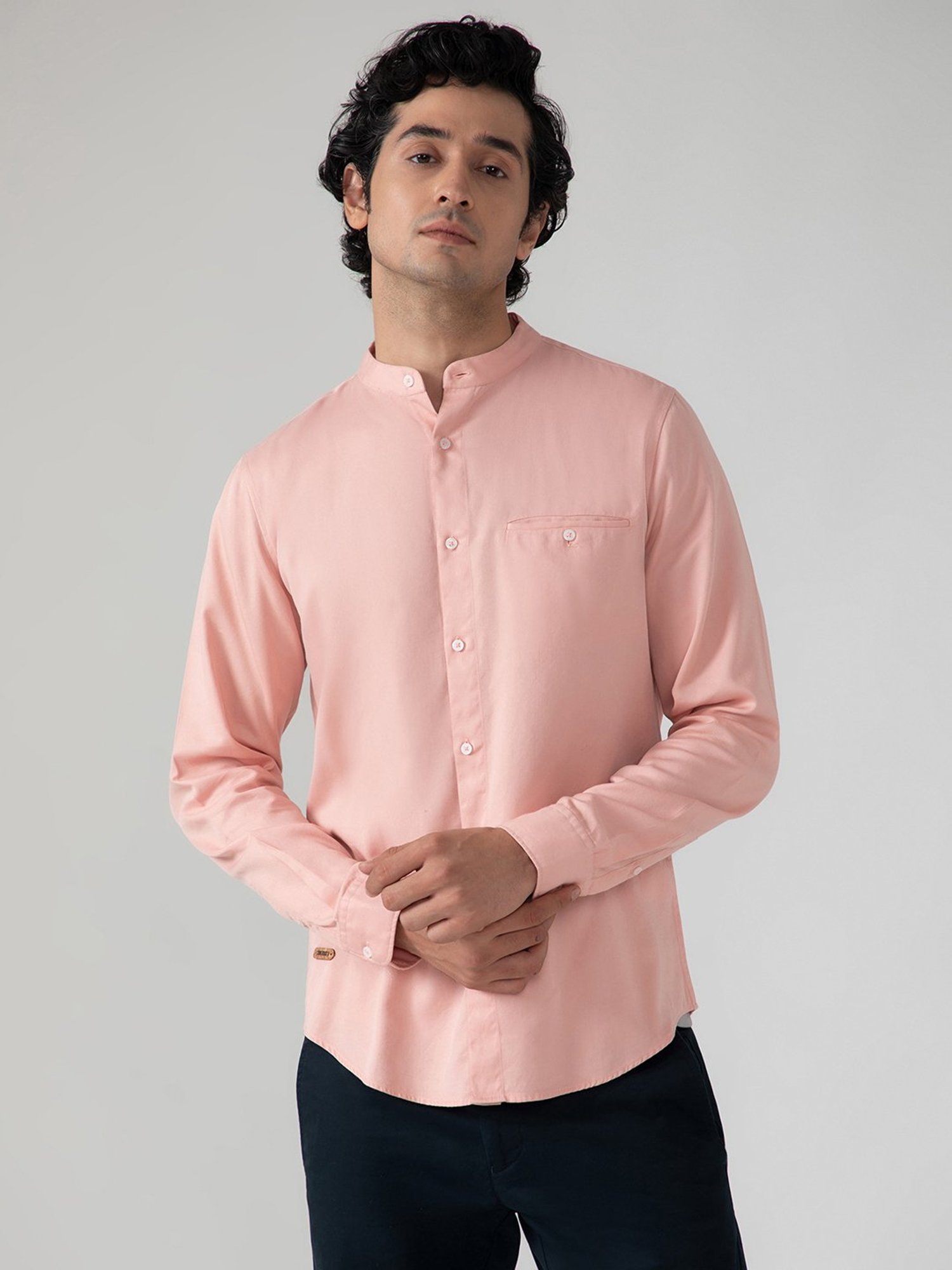 SUBTRACT Pink Slim Fit Shirt