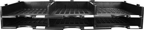 Storex 61417U01C 6-Compartment Literature Sorter Add-on Unit, Black