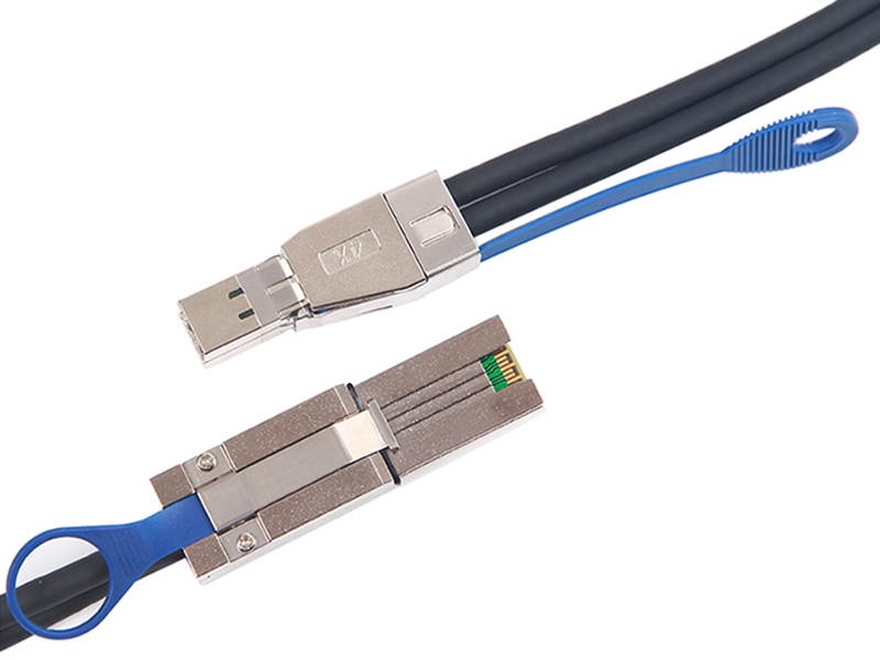 External Mini-SAS HD (SFF-8644) to Mini-SAS 26-pin (SFF-8088) Hybrid Cable, 1-Meter(3.3ft)