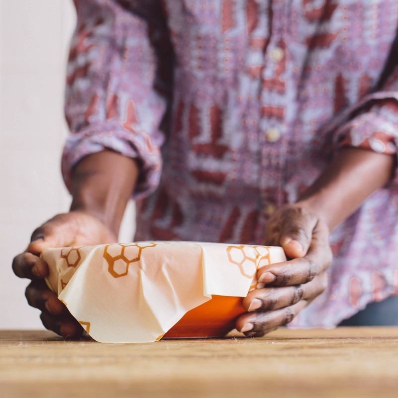 Bee's Wrap Medium 3pk Eco Friendly Reusable Food Wraps Sustainable Plastic Free Food Storage