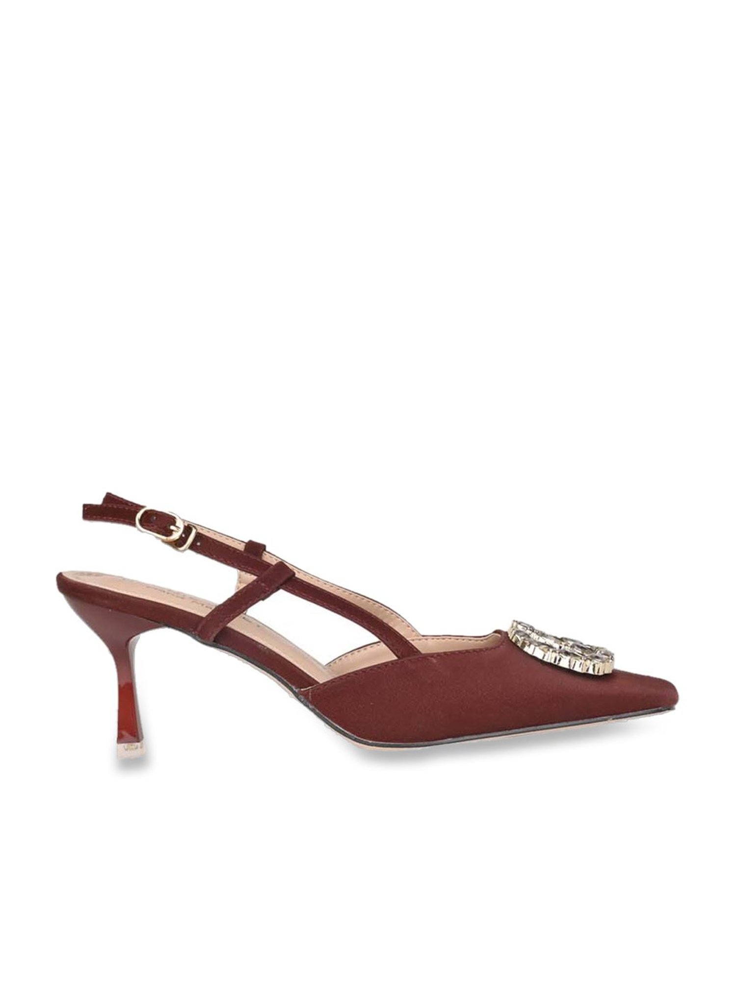 Ronnie Grey Women's Wine Back Strap Stilettos