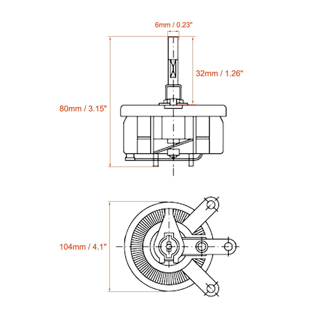 200W 100R Ohm Wirewound Ceramic Potentiometer Variable Rheostat Resistor With Knob