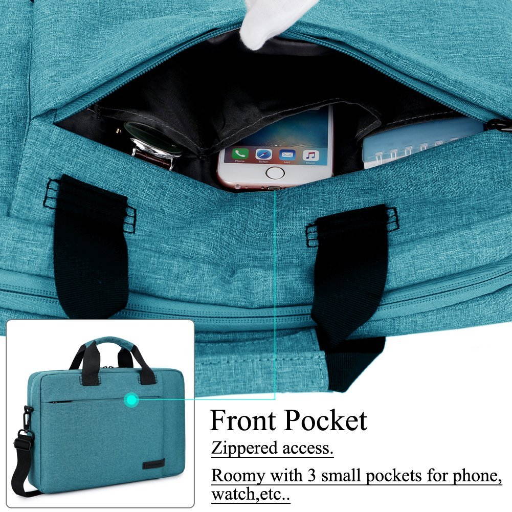 BRINCH Laptop Bag 13.3 Inch, Stylish Fabric Laptop Messenger Shoulder Bag Case Briefcase for 13 - 13.3 Inch Laptop / Notebook / MacBook / Ultrabook / Chromebook Computers (Black)