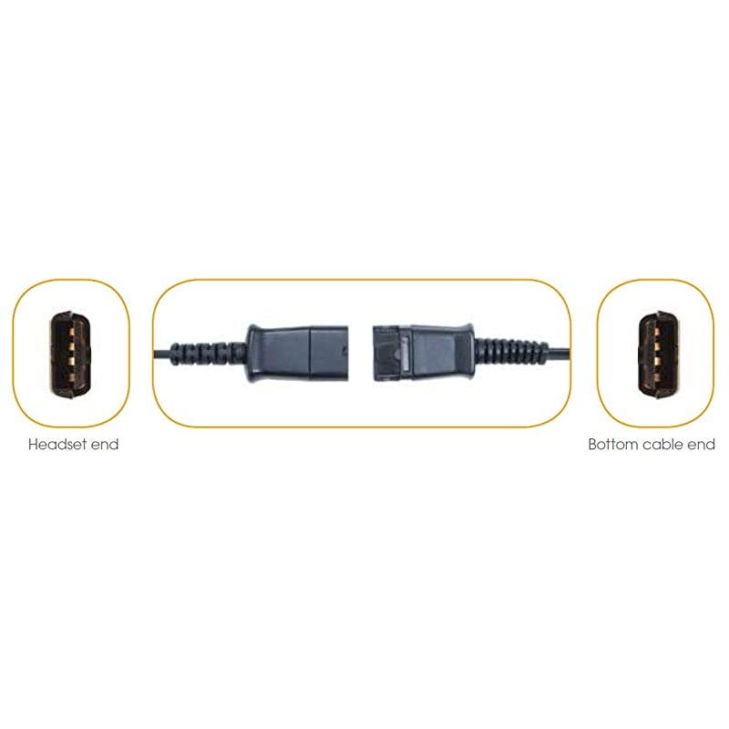 HD-300 Deluxe Single Ear Headset with Noise Reduction Voice Tube & U10P Bottom Cable Compatible with Mitel, Nortel, Avaya Digital, Polycom VVX, Shoretel, Aastra, Digium, Allworx, ESI + More