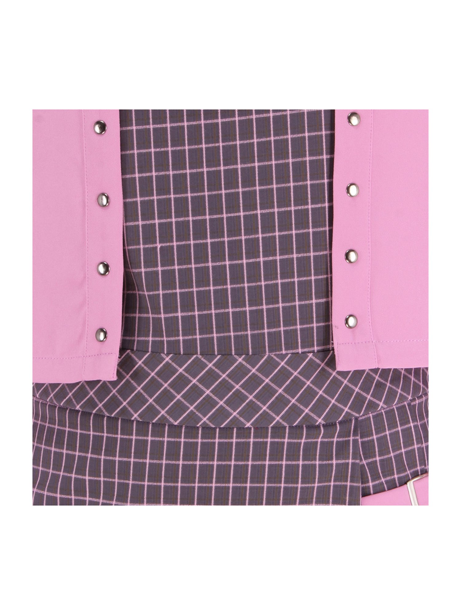 Cutecumber Kids Mauve Chequered Dress Set
