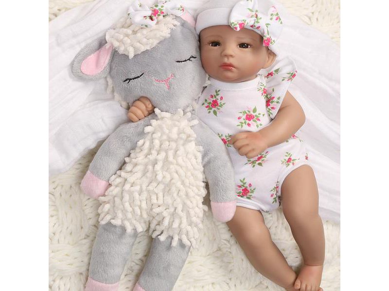 Paradise Galleries Preemie Tiny Reborn Baby Doll 12 inch - Bitsy Baby Little Lamb, Full Vinyl Arms & Legs, 4-Piece Gift Set, Safety Tested for 3+
