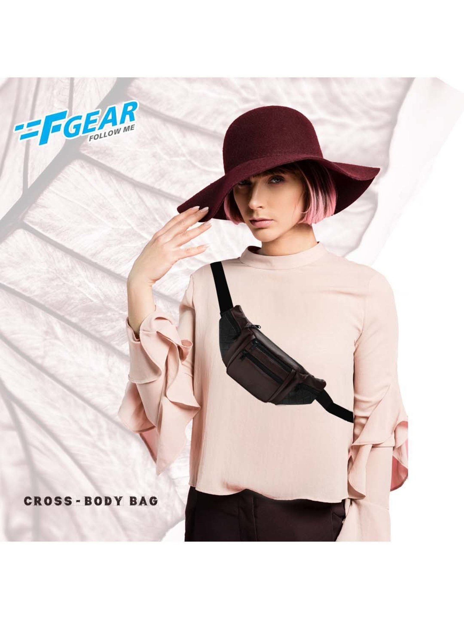 F Gear Brown Solid Waist Pouch