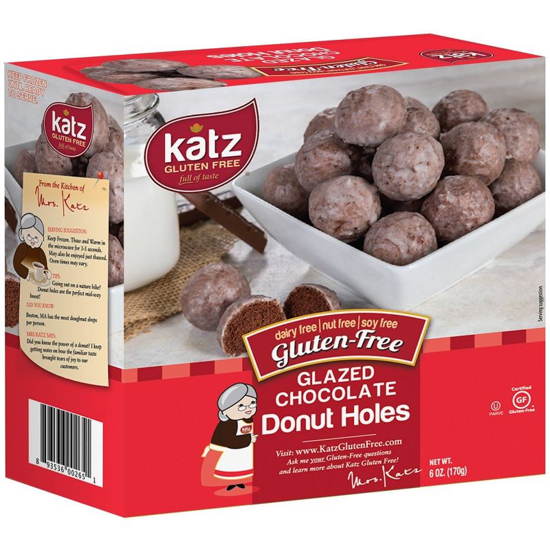 Katz Gluten Free Chocolate Glazed Donut Holes - 6oz