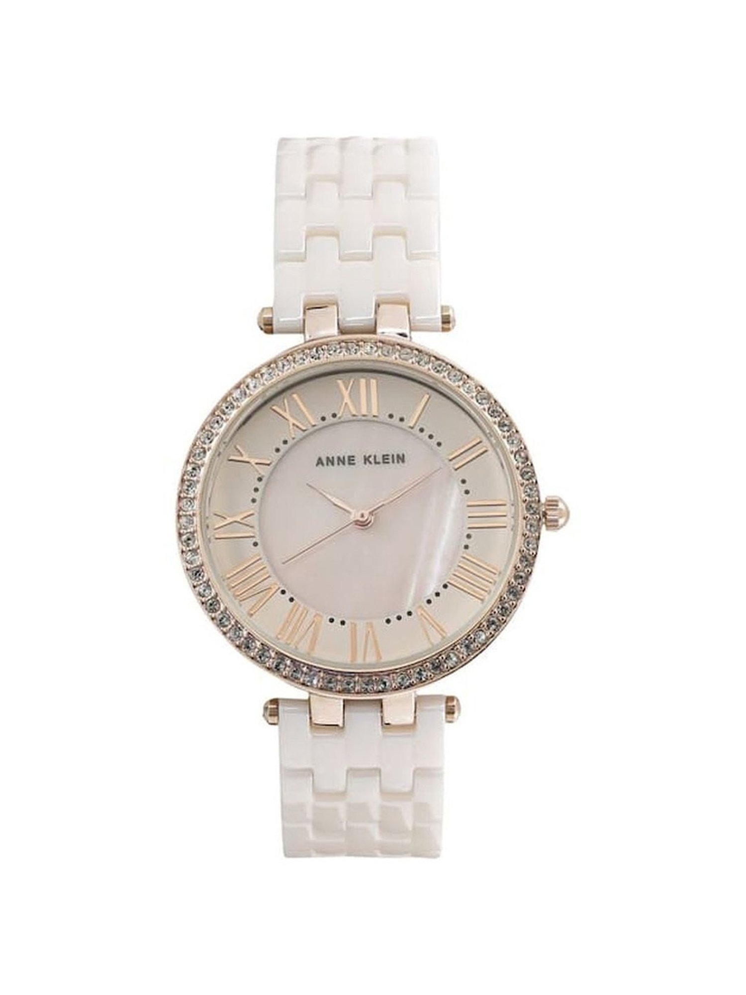 Anne Klein NEAK2130RGLP Ceramics Analog Watch for Women