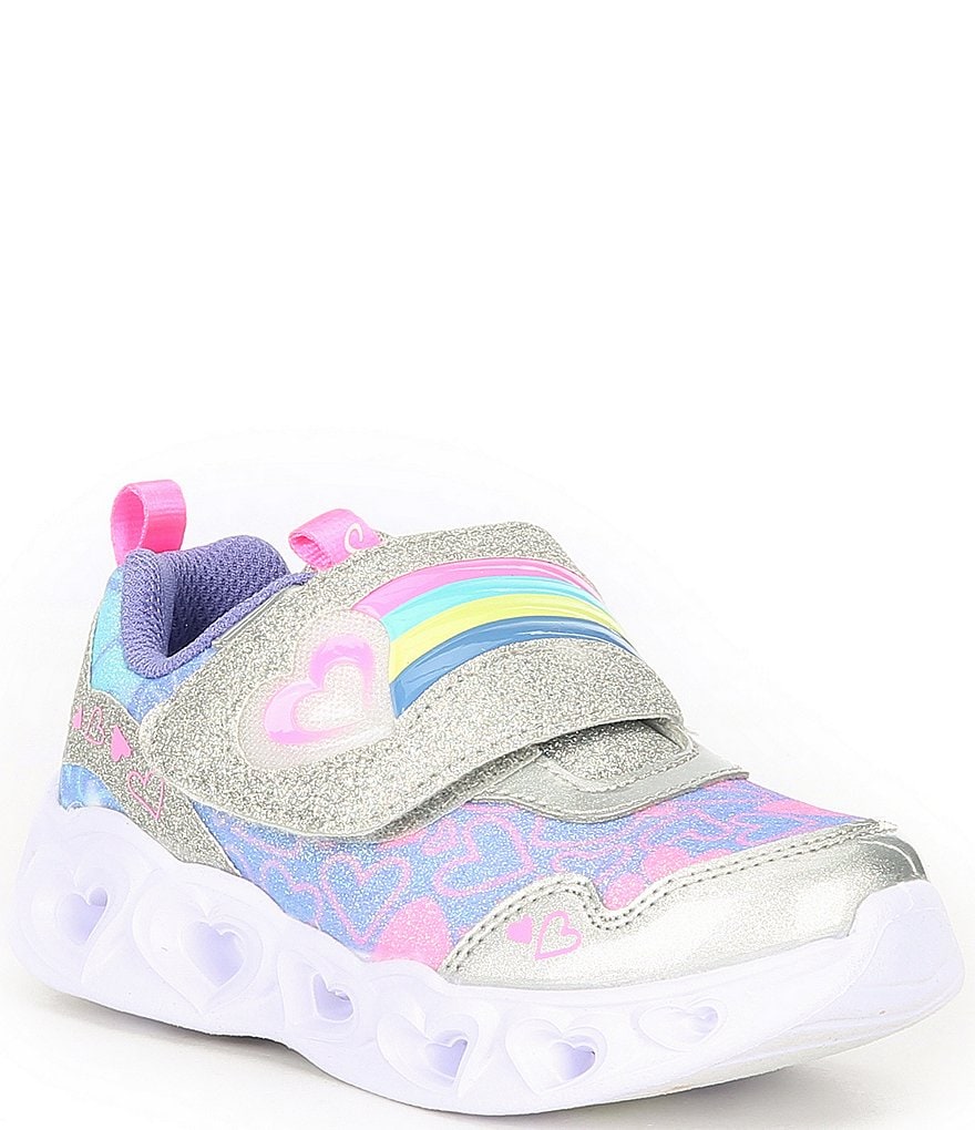Skechers Girls' Heart Lights Lovie Dovie Glitter Detail Sneakers (Toddler)