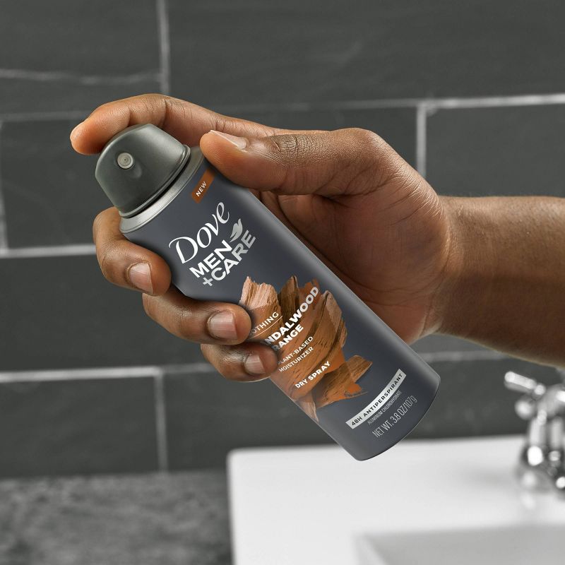 Dove Men + Care Soothing Sandalwood + Orange Plant Based Antiperspirant & Deodorant Dry Spray - 3.8oz
