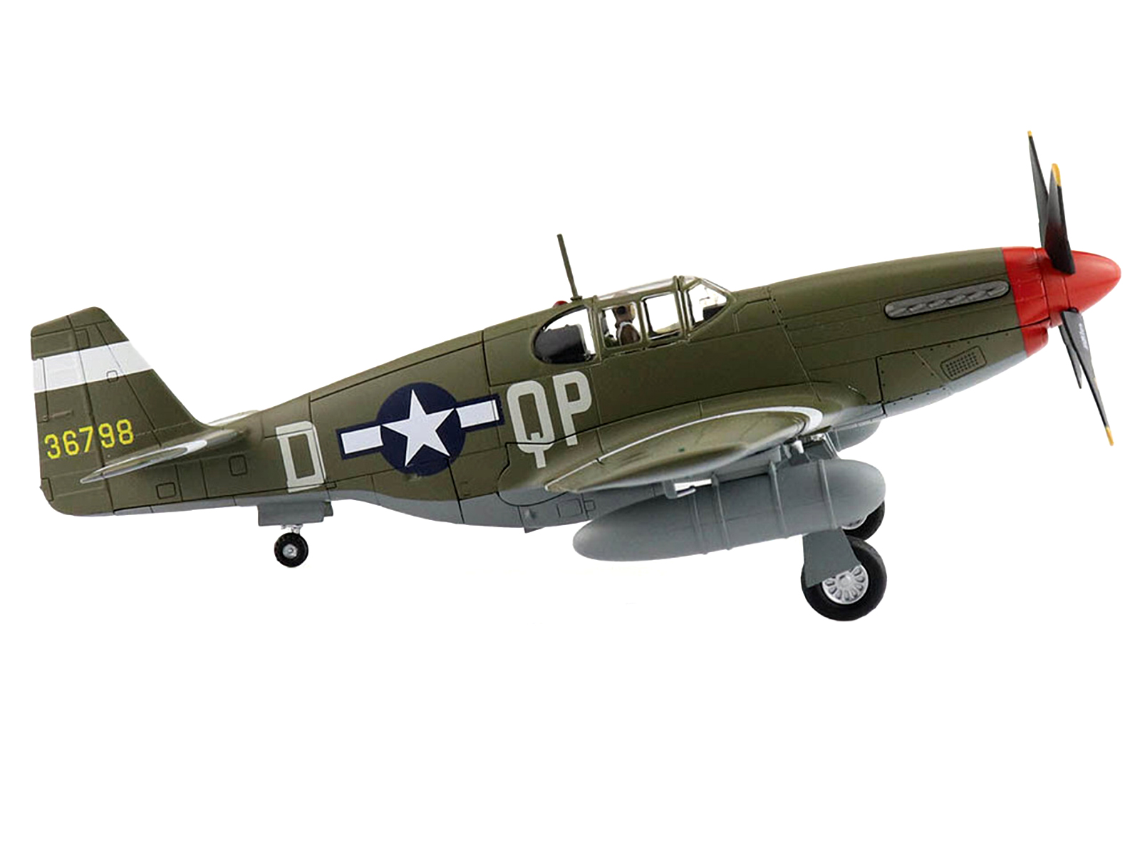 North American P-51D Mustang Fighter Aircraft "Lt. Col. McComas 118th Tactical Reconnaissance Squadron 23rd Fighter Group China" (1945) United States Army Air Force "Air Power Series" 1/48 Diecast Model by Hobby Master