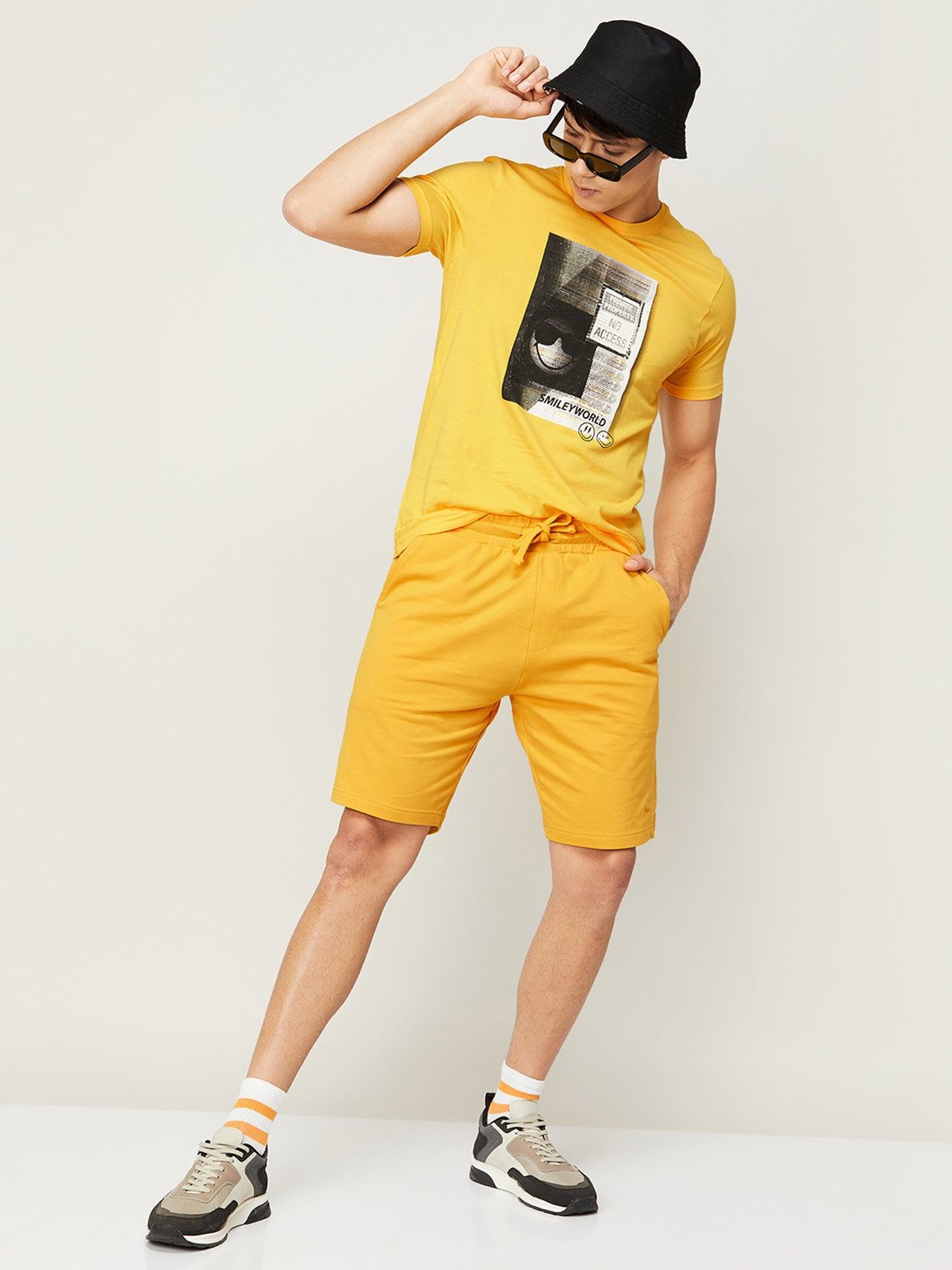 Adidas White Regular Fit Striped Sports Shorts