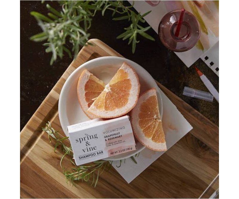 Spring & Vine Grapefruit & Rosemary Volumizing Shampoo Bar - 3.5oz