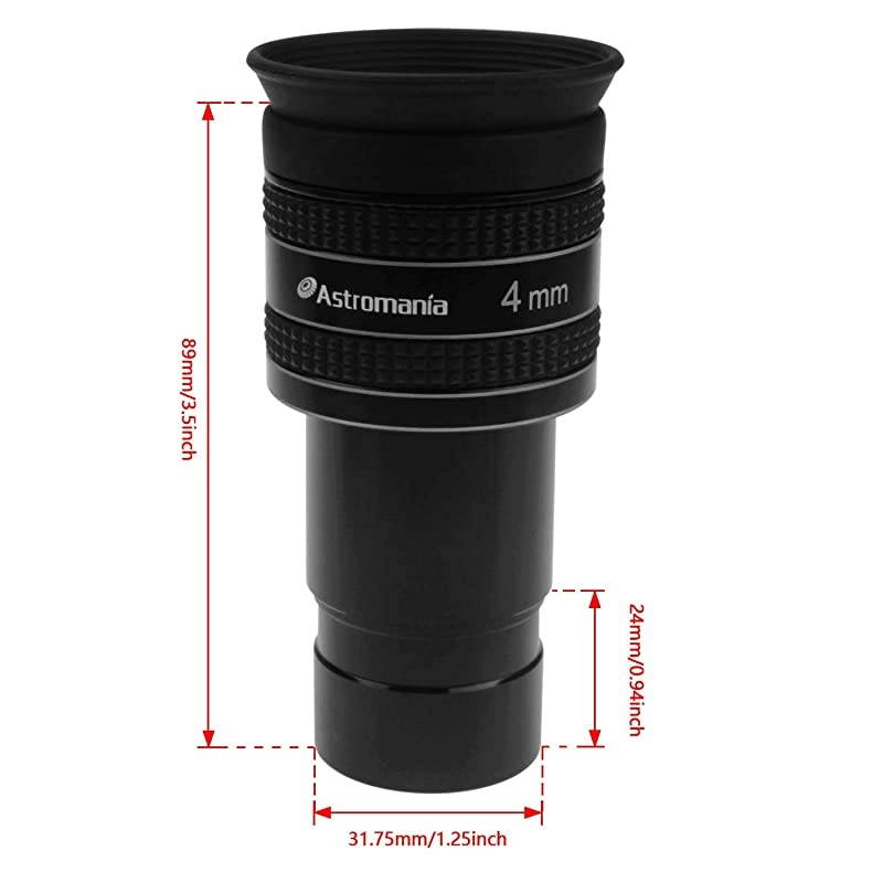1.25" 4mm 58-Degree Planetary Eyepiece for Telescope